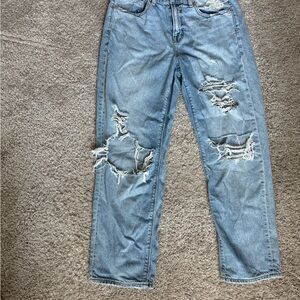 American Eagle Outfitters Blue Boyfriend Jeans Distressed